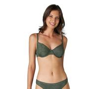 LOVABLE Reggiseno con Ferretto Plain Lurex Bikini, Green Fango, 38 / 5E Mujeres