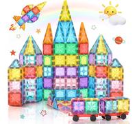 Lovchil Bloques de Construcción Magnéticos 61 Piezas Bloques Magnéticos Niños 3D Juguetes Construcciones Magneticas Creatividad Juguetes Educativos para de 3-8 Niños