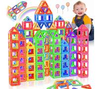 Lovchil Bloques Magneticos Construccion Niños - 40 Piezas Magneticas Niños, Construcciones Magneticas Niños 3D, imanes Montessori Juguetes 3 4 5 6 7 8 Años Niños Niñas Cumpleaños Regalos