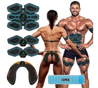 Lovcoyo Electroestimulador Muscular - EMS Estimulador Muscular Abdominal | 6 Modos y 19 Intensidades, Tactical Electroestimulador Cuerpo Completo AB/Brazo/Pierna/Gluteos, hombres y mujeres