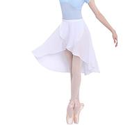 Lovdaswi Falda de ballet para mujer, falda irregular de longitud media - blanco - Talla Única