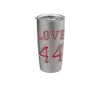 Love 44 Barack Obama Democrat Liberal Vaso térmico de acero inoxidable de doble pared