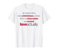 Love Actually Drink Hot Chocolate Movie Font Text Camiseta