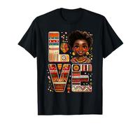 Love African Culture, patrón tribal, diseño de reina negra con orgullo Camiseta