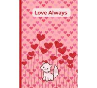 Love Always: A Peach Heart-Themed Cat Dotted Notebook