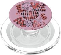 Love Always Plaid | Lindo y Acogedor día de San Valentín PopSockets PopGrip para MagSafe