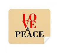 Love and Peace World No War - Limpiador de pantalla para gafas (2 piezas)