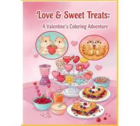 Love and Sweet treats : A valentine coloring Adventure: A Cute and Relaxing Coloring Book Featuring Adorable Animal Couples, Heart-Shaped Desserts, and Festive Holiday Fun for Kids, Teens, and Adults