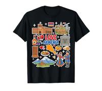 Love Armenia Iconos de Viaje, Cultura Armenia, Patrimonio y Mapa Camiseta