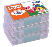 Love-Art - Arcilla de modelado de 150 GM (contenedor de plástico individual) x 3 | Suave y fácil de doblar o moldear, para manos jóvenes (azul claro)