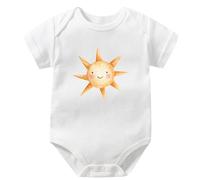 Love Art Lux Newborn Baby Essentials - Newborn Girl Boy Gift, New Mom Gifts, Baby Bodysuit Onesie, Sun Baby Bodysuit, GOTS Certified (0-3 Months)