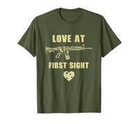 Love at First Sight - Men's Funny Sarcastic Gun Humor Camiseta