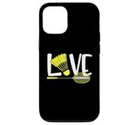 Love Badminton Cute Racket and Shuttlecock Sports Fan Player Carcasa para iPhone 12/12 Pro