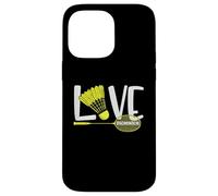 Love Badminton Cute Racket and Shuttlecock Sports Fan Player Carcasa para iPhone 14 Pro MAX
