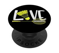 Love Badminton Cute Racket and Shuttlecock Sports Fan Player PopSockets PopGrip Adhesivo