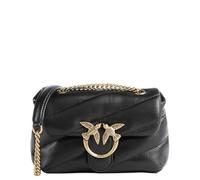 LOVE bag pinko baby puff, Negro y dorado.