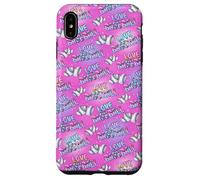 Love Baseball - Bates de Jugador de béisbol con patrón de Coqueta Rosa Carcasa para iPhone XS MAX