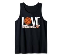 Love Basketball Cute Ball and Hoop Fun Sports Fans Players Camiseta sin Mangas