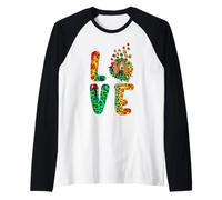 Love Basset Hound Dog Sunflower Tie Dye Leopard Pattern Camiseta Manga Raglan