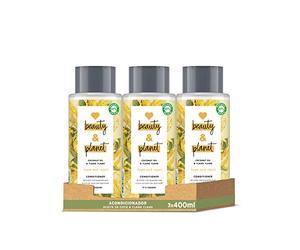Love Beauty and Planet Acondicionador para Cabello dañado, Aceite de Coco e Ylang Ylang Vegano - Pack de 3 x 400 ml (Total: 1200 ml)