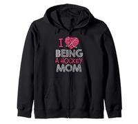 Love Being A Hockey Mom, Bonito diseño Deportivo con Forma de corazón Sudadera con Capucha