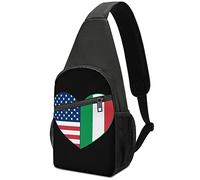 Love Being Italo-American Crossbody Mochila Bolso de Hombro Ligero Una Correa Bolso Bandolera Viaje Senderismo Mochila