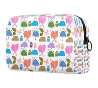 Love Birds - Bolsa organizadora de maquillaje para mujer, con cremallera, multicolor, 18.5x7.5x13cm/7.3x3x5.1in, Neceser