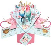 Love Birds - Tarjeta de felicitación emergente romántica de Second Nature 3D Pop Up Cards