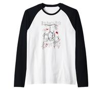 Love Bite Hanging Bat Gothic Horror Camiseta Manga Raglan