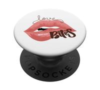 Love Bites Labios Halloween Bite Me Kiss Me Mujeres San Valentín PopSockets PopGrip Adhesivo