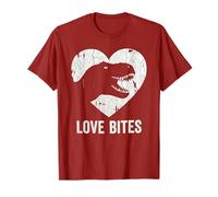 Love Bites T-Rex Dinosaurio Divertido Retro Grunge Paleontología Camiseta