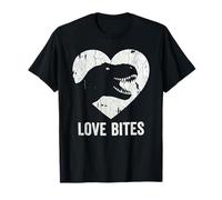Love Bites T-Rex Dinosaurio Divertido Retro Grunge Paleontología Camiseta