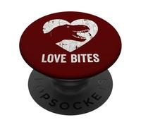 Love Bites T-Rex Dinosaurio Divertido Retro Grunge Paleontología PopSockets PopGrip Adhesivo