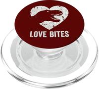Love Bites T-Rex Dinosaurio Divertido Retro Grunge Paleontología PopSockets PopGrip para MagSafe