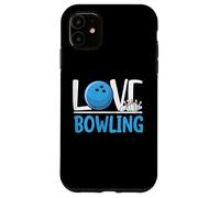 Love Bowling Cute Bowling Ball and Pins Sports Fan Player Carcasa para iPhone 11