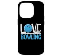 Love Bowling Cute Bowling Ball and Pins Sports Fan Player Carcasa para iPhone 14 Pro