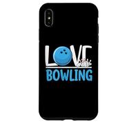 Love Bowling Cute Bowling Ball and Pins Sports Fan Player Carcasa para iPhone XS MAX