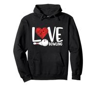 Love Bowling Funny Bowling Ball and Pin Sports Fans Players Sudadera con Capucha