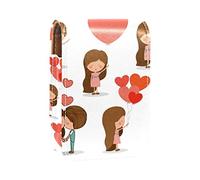 Love Boy & Girl - Estuche portátil para lápiz labial, mini caja de almacenamiento de lápiz labial, estuche organizador de lápiz labial con espejo para mujer, Varios colores, 9.5x2x7 cm/3.7x0.8x2.7 in