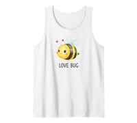 Love Bug Cute Valentines Bee Camiseta sin Mangas