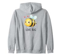 Love Bug Cute Valentines Bee Sudadera con Capucha
