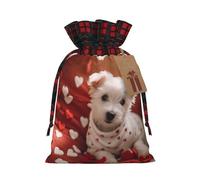 Love Card Fancy Puppy - Bolsa de regalo con cordón para Navidad, 21 x 30 cm