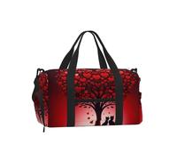 Love Cats Red Tree - Bolsa Deportiva con Compartimento para Zapatos