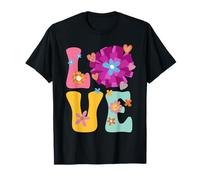 Love Cheer Groovy Animadora Porrista Mujeres Niñas Adolescentes Camiseta