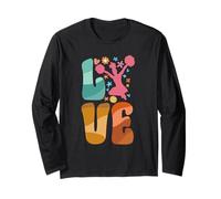Love Cheer Groovy Animadora Porrista Mujeres Niñas Adolescentes Manga Larga