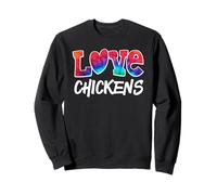 Love Chickens Poultry & Eggs Propietario de la Granja con Chicken Coop Sudadera