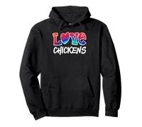 Love Chickens Poultry & Eggs Propietario de la Granja con Chicken Coop Sudadera con Capucha