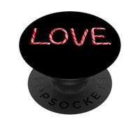 Love - Christian Faith Candy Cane Red & White Christmas PopSockets PopGrip Adhesivo