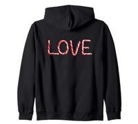 Love - Christian Faith Candy Cane Red & White Christmas Sudadera con Capucha