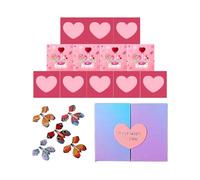 Love Confession Box - Valentines Bouncing Money Box for Sorprise Gift | Paper Material with 8 10 12 Boxes, Lightweight 200 g, 230 g, 260 g, Opciones, Creative Proposal Accessory, Ideal para Spouses